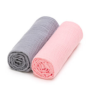 T-TOMI BIO Mušelínové plienky Grey + Pink