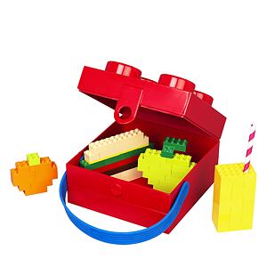 LEGO box s rukoväťou - červená