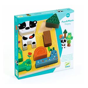 DJECO Dřevěné vkládácí puzzle Lesní zvířátka