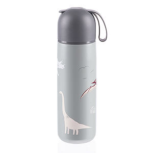 Zopa Termoska na tekutiny se silikonovým držákem 400 ml - dino
