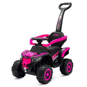 Dětské elektrické odrážedlo Baby Mix Ruggy s vodící tyčí růžové