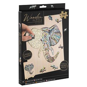 Dřevěné puzzle Slon 137ks