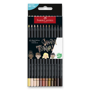 FABER-CASTELL Pastelky Black Edition tělové barvy, 12 barev