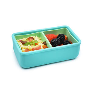 Melii Silikonový bento box na svačinu 700 ml - modrý/mátový