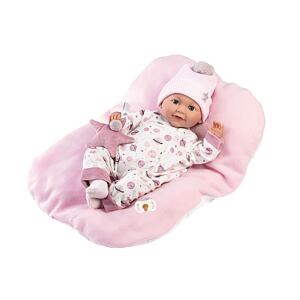 Llorens 74132 NEW BORN žmurkajúca realistická bábika bábätko so zvukmi a mäkkým látkovým telom 42 cm