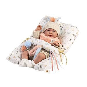 Llorens 74128 NEW BORN realistická bábika bábätko so zvukmi a mäkkým látkovým telom 42 cm