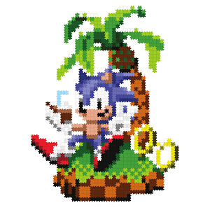 Jixelz REMIX Sonic puzzle plastové pixel art Chillin' Sonic