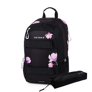 Rucsac Oxybag Student + geantă OXY SPORT Flowers