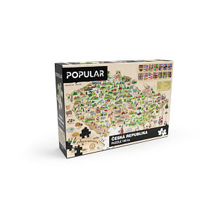 Puzzle - Mapa Českej republiky, 160 ks