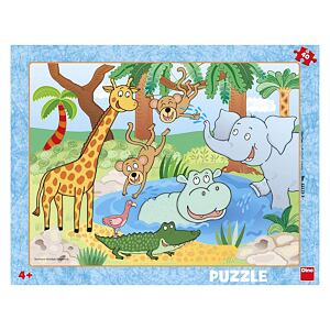 Dino Puzzle ZVIERATÁ V ZOO 40 dielikov doskové