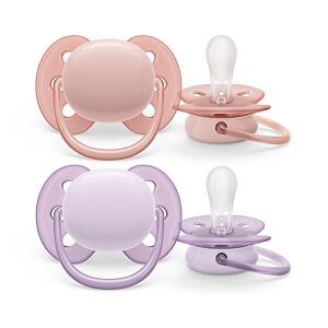 Philips AVENT Cumlík Ultrasoft Premium neutral 0-6m dievča, 2 ks