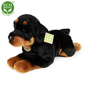 Rappa Plyšový pes rotvajler ležiaci 39 cm ECO-FRIENDLY
