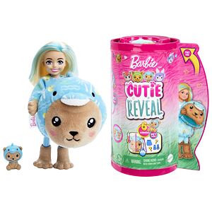 Mattel Barbie Cutie Reveal Chelsea v kostýmu - Medvídek v modrém kostýmu delfína
