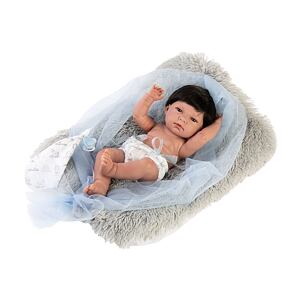 Llorens 73803 NEW BORN CHLAPEČEK - realistická panenka miminko s celovinylovým tělem - 40 cm