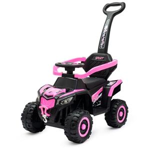 Dětské elektrické odrážedlo Baby Mix Ruggy s vodící tyčí baby pink