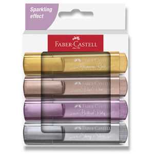 FABER-CASTELL Zvýrazňovač Textliner 46 Metallic sada 4 barev