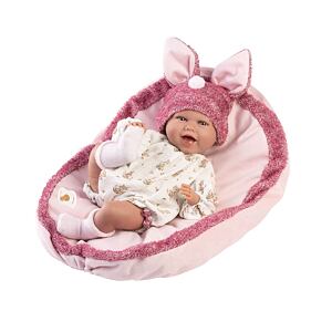 Llorens 74134 NEW BORN realistická bábika bábätko so zvukmi a mäkkým látkovým telom 42 cm