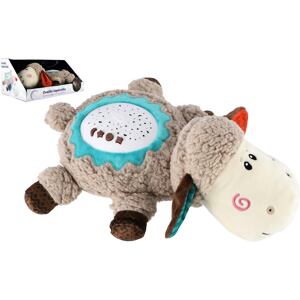 Teddies Ovečka uspávačka/usínáček projektor plyš/plast 35x22cm na baterie zvuk/světlo v krabici 6m+