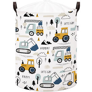 Sipo Kôš na hračky so šnúrkou, skladací bavlnený / 43 l, Mini Trucks