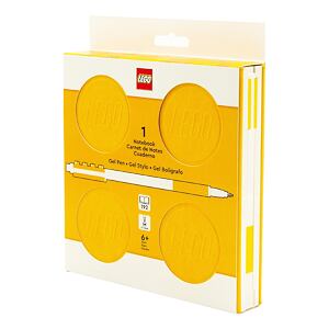 LEGO Notizbuch mit Gelstiftclip und Nachfüllmine – gelb