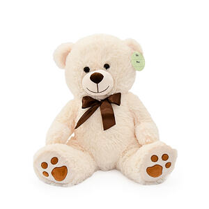 MAC TOYS Medvedík sediaci krémový, 40 cm