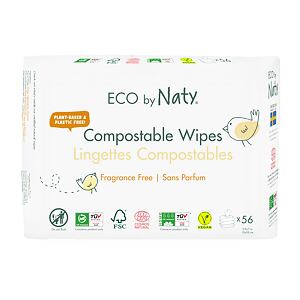 Naty ECO vlhčené ubrousky bez vůně - pro citlivou pokožku - výhodné balení (3 x 56 ks)