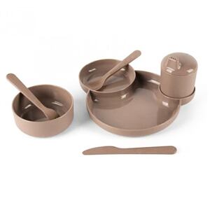 Dantoy Tiny Bio jídelní sada Mocca 7ks 0m+