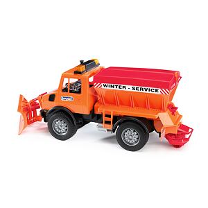 Bruder UNIMOG s radlicí + sypač