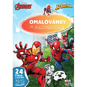 Jiri Models Omaľovánky A4 so samolepkami Marvel
