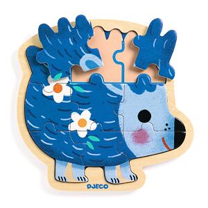 DJECO Dřevěné puzzle Ježek