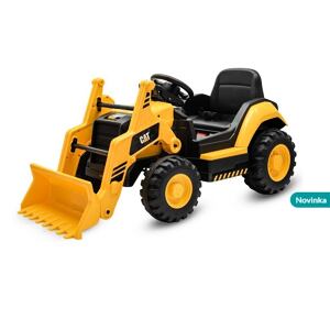 Dětský elektrický traktor Baby Mix CAT, žlutý