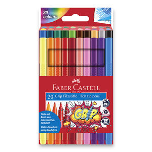 FABER-CASTELL Dětské fixy Grip 20 barev