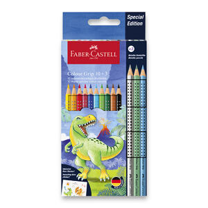 FABER-CASTELL Pastelky Colour Grip Dinosaurus 13 ks