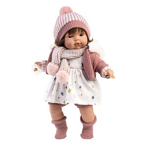 Llorens 38574 LOLA realistická bábika so zvukmi a mäkkým látkovým telom 38 cm