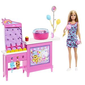 Mattel Barbie Panenka a stánek s cukrovou vatou - herní set