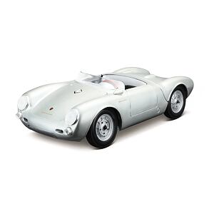 Maisto PORSCHE 550 A SPYDER, stříbrná, 1:18
