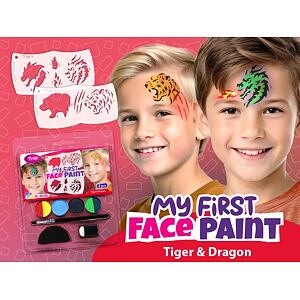 Pictură pe față TyToo - Tigru și Dragon