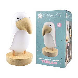 Mary's LED Noční lampička a Bluetooth reproduktor 2v1 - tukan, bílý