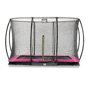 EXIT TOYS Silhouette pozemní trampolína 244x366 cm s ochrannou sítí - růžová