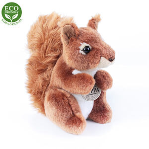 Rappa Plyšová veverka sedící, 18 cm, ECO-FRIENDLY
