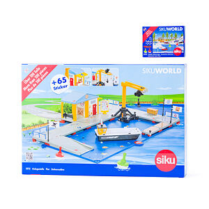 SIKU World – Verladerampe mit Anlegestelle und Boot