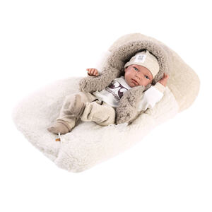 Llorens 73899 NEW BORN CHLAPČEK - realistická bábika bábätko s celovinylovým telom - 40 cm