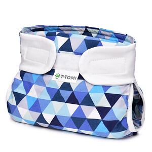 T-tomi Ortopedické abdukčné nohavičky - suchý zips, blue triangles, 5-9 kg