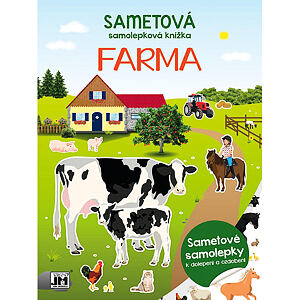 JIRI MODELS Zamatová samolepková knižka/ Farma