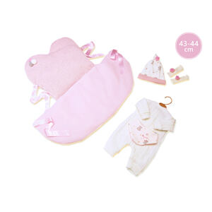 Llorens M844-42 oblečenie pre bábiku bábätko NEW BORN veľkosti 43-44 cm