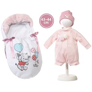 Llorens M844-52 obleček pro panenku miminko NEW BORN velikosti 43-44 cm