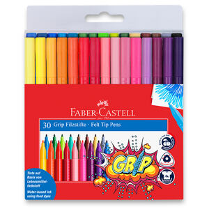 FABER-CASTELL Dětské fixy Grip 30 barev