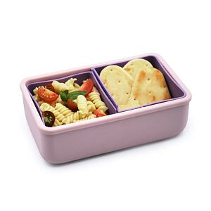 Melii Silikonový bento box na svačinu 700 ml - růžový/fialový