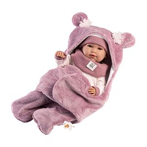 Llorens 74130 NEW BORN realistická bábika bábätko so zvukmi a mäkkým látkovým telom 42 cm