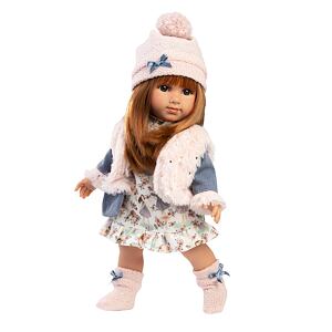 Llorens 53555 NICOLE realistická bábika s mäkkým látkovým telom 35 cm